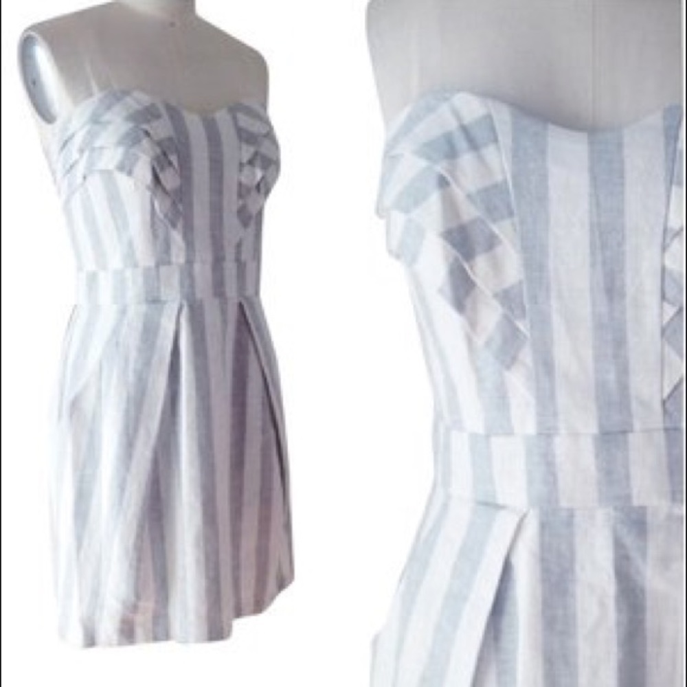 BCBGeneration strapless linen dress